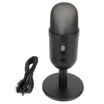 компьютерный микрофон кардиоидный звукосниматель Выход для наушников Plug and Play USB-микрофон Шумоподавление с обработкой реверберации для игр