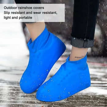  1 пара силиконовых водонепроницаемых бахил S/M/L Чехлы Нескользящие резиновые сапоги Аксессуары для дождевых ботинок для открытого дождливого дня