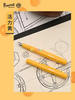 Перьевая ручка KAWECO & TOKYO Bike Sport, динамичного желтого цвета, изготовлена из высококачественного цветного пластика и компактна в закрытом виде