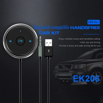 Автомобильный 3,5 мм Приемник Музыка Аудио Ресивер Адаптер Громкая связь Автомобильный комплект A2DP Авто AUX Bluetooth-совместимый 4.1 Потоковый комплект для автомобиля