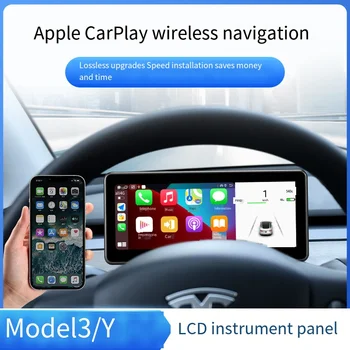 Tesla LCD Smart Dashboard Model3/Y Беспроводная проводная поддержка Многоязычный Немецкий, Итальянский, Испанский, Португальский и т. Д. Поддержка Carplay