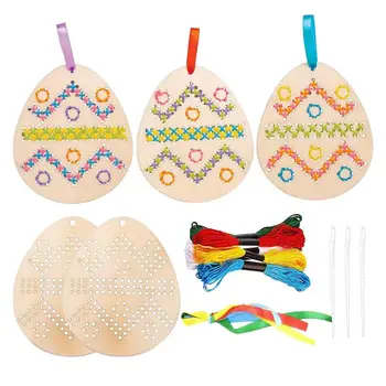 Мини-набор для вышивания для раскрашивания творческих наборов DIY для детей для рукоделияСоздайте идею подарка и украшения для пасхального настроения