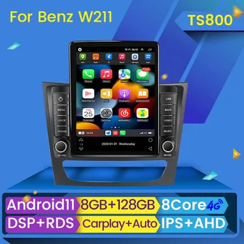8G+128G Android Авто Радио автомагнитола для Mercedes Benz E-Class W211 W219 E200 E220 E300 Carplay Авто Мультимедиа RDS GPS No 2din