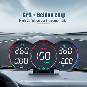 G17 Автомобильный проекционный дисплей GPS HUD USB Цифровой датчик КМ/ч Спидометр Превышение скорости Усталость от вождения Сигнализация Авто Аксессуары