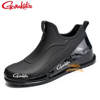 Gamakatsu Рыбацкая обувь Мужская нескользящая походная обувь на открытом воздухе Shaxi Fishing Rain Boots Резиновая профессиональная водонепроницаемая рыбацкая обувь