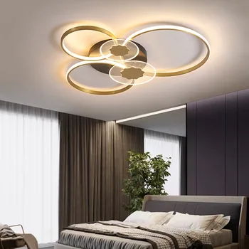 Северная Европа Люстра Circel Rings для гостиной Спальня Дом AC85-265V Современная светодиодная потолочная люстра Светильники