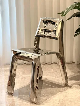 Nordic Нержавеющая сталь Надувное шаровое кресло Домашняя мебель Спинка Кофейные стулья Кресло для домашнего отдыха Спальня Стул для макияжа