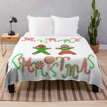 Пряничные эльфы Рождественское одеяло Рождественское одеяло Очень большое плед