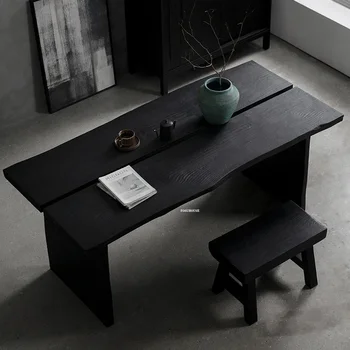 Дизайнерские обеденные столы из массива дерева Мебель для домашнего ресторана Кухонный обеденный стол и набор стульев Nordic Creative Прямоугольный стол