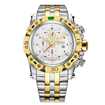 люкс бренд календарь стальные деловые мужские часы наручные часыДата недели водонепроницаемые часы из нержавеющей стали для мужчин