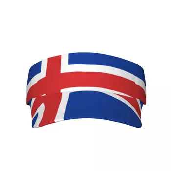Летняя шляпа от солнца Мужчины Женщины Регулируемый козырек Топ Пустой флаг Исландии Спорт Теннис Гольф Бег Солнцезащитный крем Кепка
