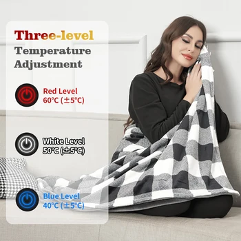  Зимнее наружное одеяло с подогревом Теплоизоляция Шаль Электрическое одеяло с подогревом для домашнего офиса, кемпинга