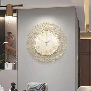 Gold Гостиная Настенные часы Спальня Элегантные декоративные Стильные настенные часы Современный дизайн Роскошный Reloj Pared Orologio da Parete