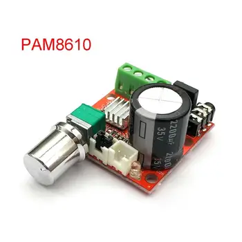 12 В Мини Hi-Fi PAM8610 Аудио Стерео Усилитель Плата 2X10 Вт Двухканальный класс D Самая низкая цена