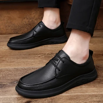  Мужская повседневная обувь на шнуровке Легкая мужская обувь Оксфорды Всематчевая мужская удобная деловая обувь Высококачественная мужская обувь для вождения
