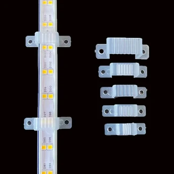  Зажимы для проводов светодиодной ленты Неоновый светодиодный разъем Tiras de Luces Светодиодный монтажный кронштейн с винтовым крепежным зажимом для управления кабелями
