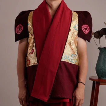 новый Одежда ламы-монаха Ваджрный жилет Одежда Дхармы Живая золотая карта Будды Тибетская легенда Длина плеча гуру Донгги