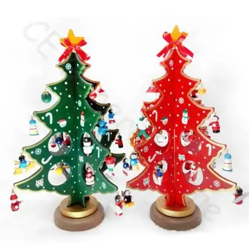 DIY Деревянная елка, рождественские украшения, креативная рождественская елка, настольное украшение