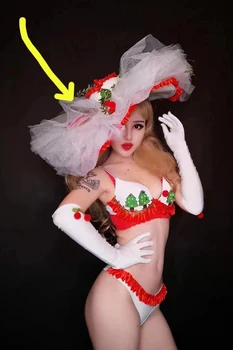 Рождественский костюм милый сексуальный пушистый юбка костюм ночной клуб ds женское соло новый