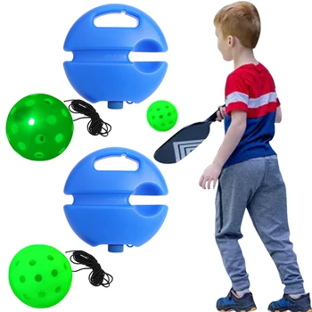 Самостоятельная тренировка для пиклбола с эластичной веревкой Однопользовательский тренажер для пиклбола Противоскользящий для детей Взрослый Начинающий