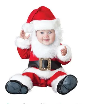 Disfraces de Papá Noel para niños y niñas, ropa de actuación con sombrero, fiesta de año nuevo, elfo, ciervo, 90-160CM