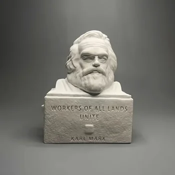 Карл Маркс Гипсовая статуя Искусство Скульптура Украшение рабочего стола Продвинутый книжный шкаф Винный шкаф Украшение Подарок на день рождения