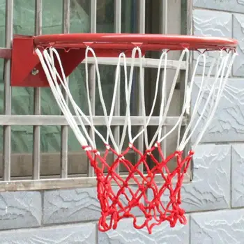 2 шт. Полезная простая в установке баскетбольная сетка износостойкая атмосферостойкая красная белая синяя трехцветная баскетбольная сетка для баскетбольного кольца
