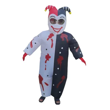 Кукла ужасов на Хэллоуин, злой клоун, надувной костюм, костюмированный реквизит, праздничная вечеринка, театральное представление