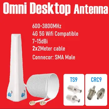 600 МГц 5 ГГц Real 4G 5G WiFi Универсальный LTE Многодиапазонный широкополосный стержень Omni Mimo Настольный SMA TS9 CRC9 Антенна для HUAWEI Модем Маршрутизатор