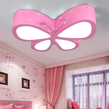 Современный бриф детская спальня красочная бабочка полый железный светодиодный потолочный светильник домашний деко столовая акриловый потолочный светильник
