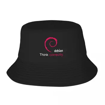 New Debian Думай правильно Шляпа-ведро Кепка для гольфа Защита от ультрафиолета Солнечная шляпа Бейсболка Мужская Женская