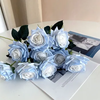 5 шт./лот искусственные цветы увлажняющая роза, ins style моделирование букета роз свадьба подарок на день святого валентина искусственные цветы