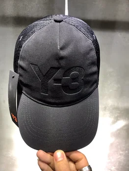Y-3 Спортивная кепка Fashoin Brand Мужская шляпа Рыба На открытом воздухе Бейсбол Высокое качество Темный Y3 Мужчины И Женщины Черная кепка