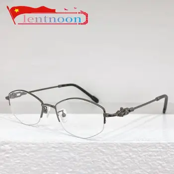  Новый высококачественный сплав Популярные очки для очков Персонализированные алмазные зеркальные очки для близорукости для мужчин и женщин Деловые очки