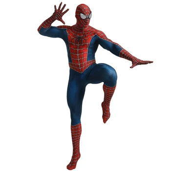 Удивительный костюм человека-паука Косплей Оригинальный 3D-печатный костюм супергероя из спандекса Хэллоуин Полный костюм Zenzai для взрослых