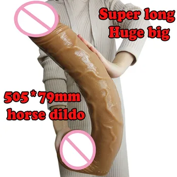 Супер длинный, огромный, большой лошадный фаллоимитатор, реалистичный пенис, большие фаллоимитаторы для женщин, гигантские толстые фаллоимитаторы, поддельный член, секс-игрушки для взрослых для женщин