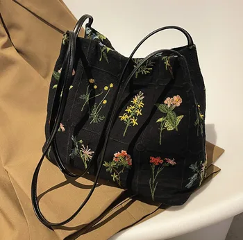  Роскошный бренд Большие цветы Большая сумка 2023 Новая высококачественная ткань Женская дизайнерская сумка Сумки через плечо высокой емкости