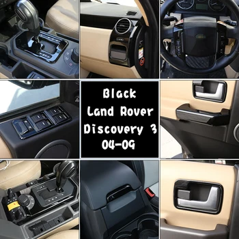  Переоборудование салона автомобиля Полный набор аксессуаров для Land Rover Discovery 3 LR3 04-09 ABS Черная центральная консоль Рама Декоративная панель