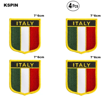 Италия Нашивки для флага Shiled Shape нашивки национального флага для украшения Cothing DIY