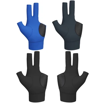 3 пальца Перчатки для бассейна Бильярд Кии Перчатки Левая / Правая Рука Дышащие Бильярдные Перчатки Бильярдные Перчатки Для Женщин Мужчин