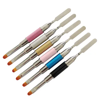  Двусторонняя кисть для дизайна ногтей Акриловая УФ-гель для наращивания Цветочная ручка для рисования УФ Гель для удаления Шпатель Палочка Аксессуары для маникюра Инструмент
