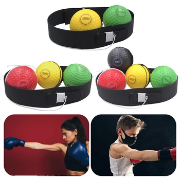 Тренировочное боксерское оборудование с оголовьем улучшает скорость реакции и зрительно-моторную координацию Рефлекторный мяч для тренировок дома