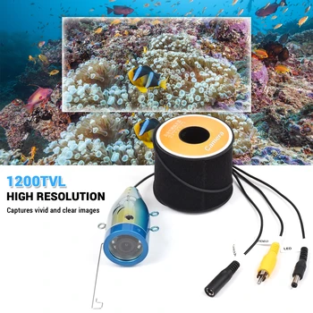 Подводная камера для рыбалки 12 ИК-светодиодных фонарей Водонепроницаемая рыболовная камера с кабелем 20 м / 30 м / 50 м для эхолота