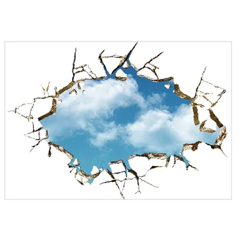 1 шт. 3D Потолки Украшение Голубое Небо Узор Потолок Наклейка Реалистичная Наклейка На Стену