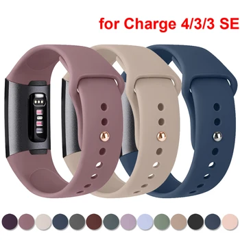 Силиконовый ремешок для Fitbit Charge 3/Charge 4 Браслет для часов Браслет для часов Fitbit Charge 4/Charge 3 SE Ремешок для часов