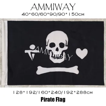 AMMIWAY Стид Чепчик Пиратский череп и крест Скрещенные кости Сабли Флаги и знамена Веселый Роджер Череп Кость Пират Одиночный Двойной Флаг