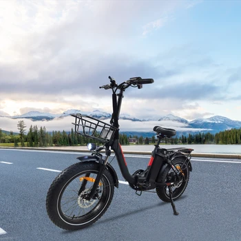 черный BLJ-DZ2030 Электрический складной велосипед 20 ''* 4 дюйма 1000 Вт 48 В 12 Ач Съемный аккумулятор Складной взрослый электрический велосипед 7 скоростей