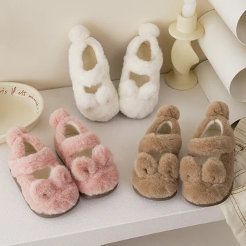 Детская хлопчатобумажная обувь [Rabbit Country Style] Осенне-зимняя ретро-обувь ханьфу для мальчиков и девочек с мягкой подошвой и плюшем