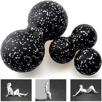  🔥 Набор массажных мячей для фитнеса EPP 3 в 1 (2 арахисовых массажных мяча, 1 массажный мяч для лакросса) Миофасциальный релиз Принадлежности для йоги для мышц