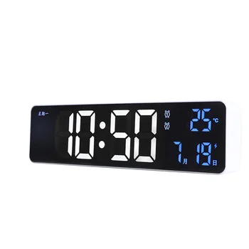  10 шт. Перезаряжаемые светодиодные часы с температурой Электронные часы Настенные часы для гостиной Простой цифровой прикроватный будильник Сонный